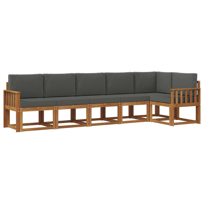 Set de canapele de exterior cu pernă 6 pcs Natural și Antracit - WALTI WALTI