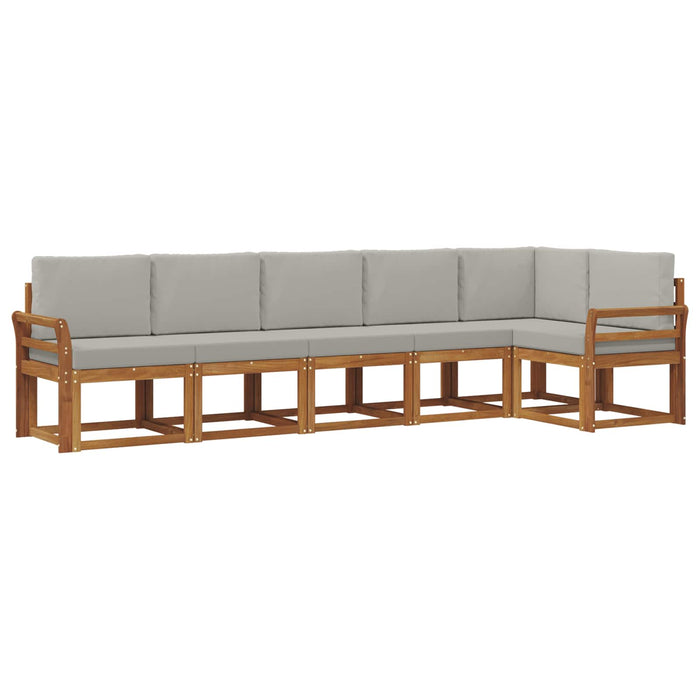 Set de canapele de exterior 6 pcs Gri natural și deschis - WALTI WALTI