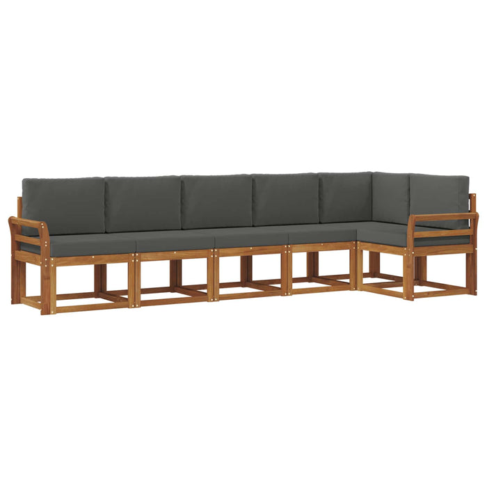 Set de canapele de exterior cu pernă 6 pcs Natural și Antracit - WALTI WALTI