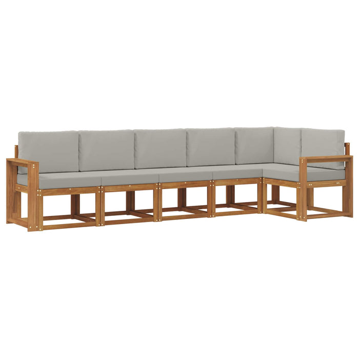 Set de canapele de exterior 6 pcs Gri natural și deschis - WALTI WALTI