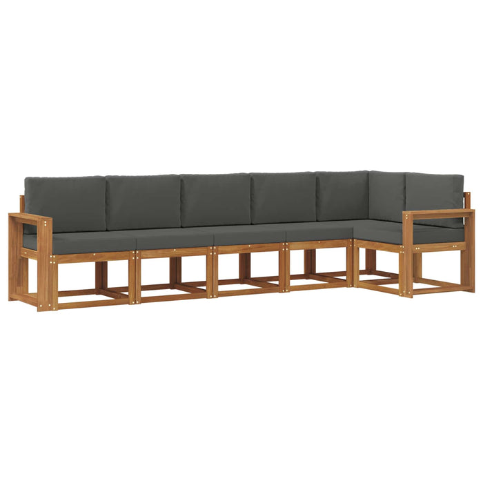 Set de canapele de exterior cu pernă 6 pcs Natural și Antracit WALTI