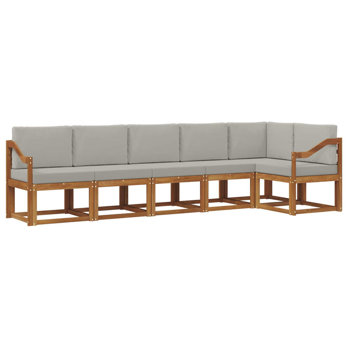 Set de canapele de exterior 6 pcs Gri natural și deschis - WALTI WALTI