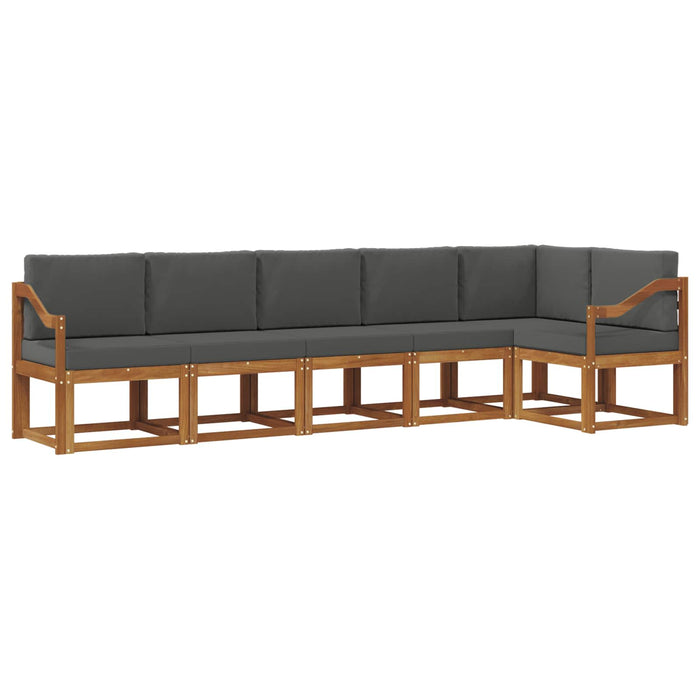 Set de canapele de exterior cu pernă 6 pcs Natural și Antracit WALTI