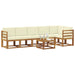 Set de canapele de exterior cu pernă 7 pcs Natural și Crem - WALTI WALTI