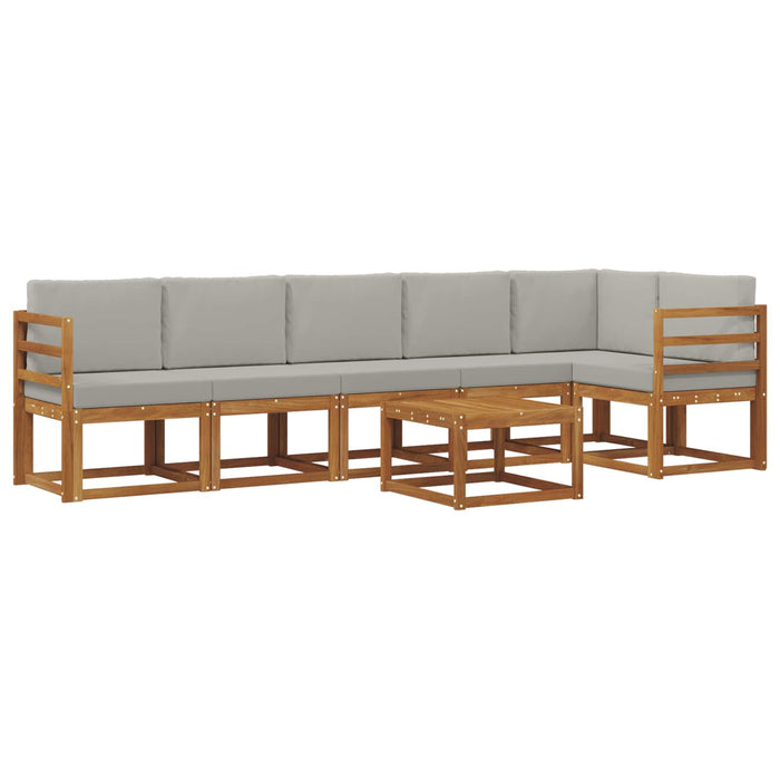 Set de canapele de exterior 7 pcs Gri natural și deschis - WALTI WALTI