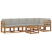Set de canapele de exterior 7 pcs Gri natural și deschis - WALTI WALTI