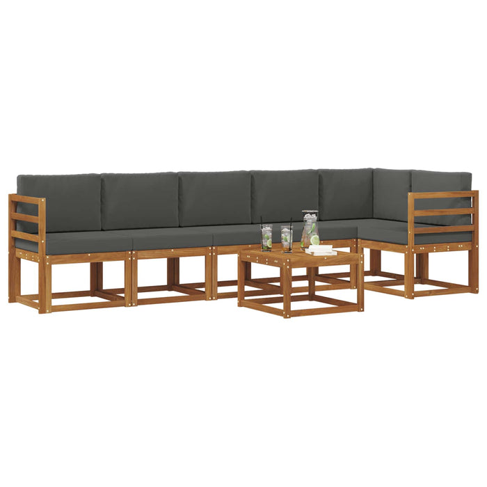 Set de canapele de exterior cu pernă 7 pcs Natural și Antracit - WALTI WALTI