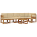 Set de canapele de exterior cu pernă 7 pcs Natural și Bej - WALTI WALTI