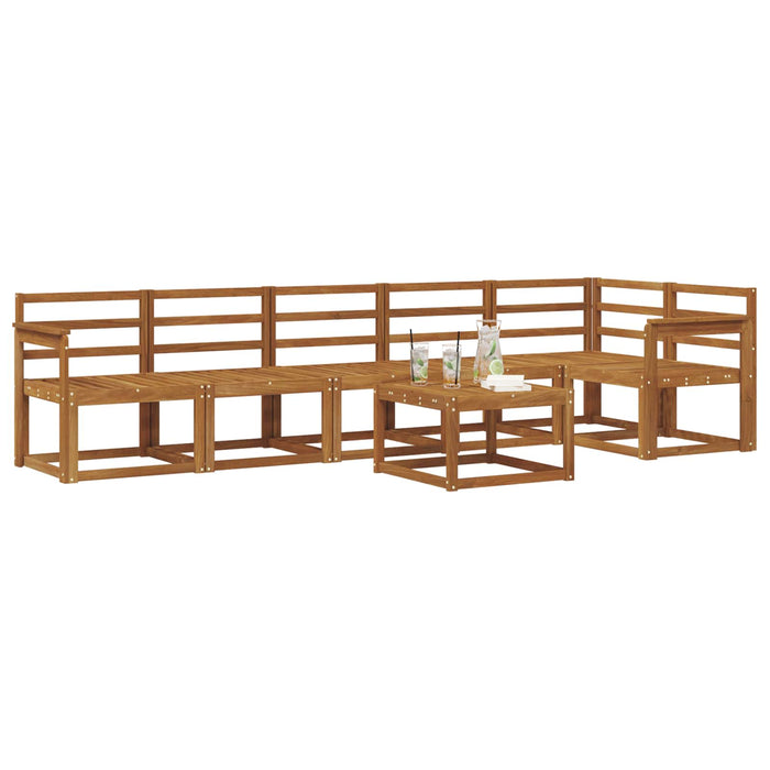 Set de canapele de exterior 7 pcs natural Lemn Solid de Acacia - WALTI WALTI