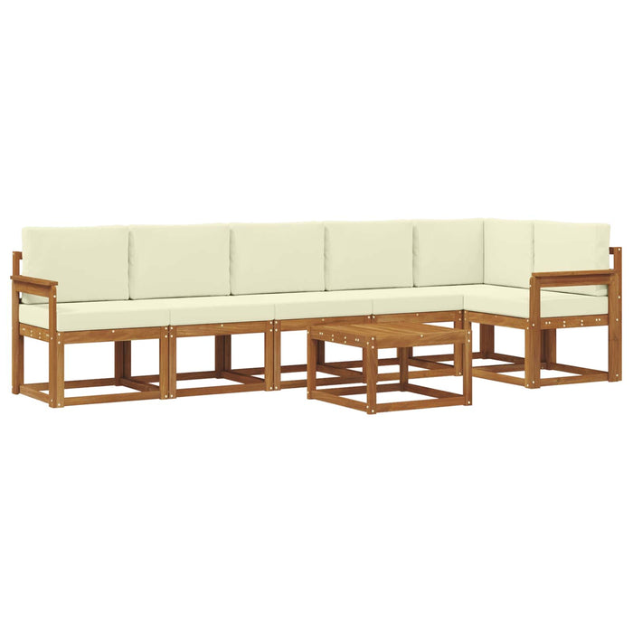 Set de canapele de exterior cu pernă 7 pcs Natural și Crem - WALTI WALTI