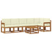 Set de canapele de exterior cu pernă 7 pcs Natural și Crem - WALTI WALTI