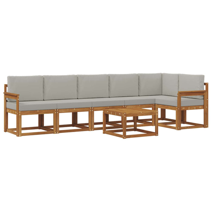 Set de canapele de exterior 7 pcs Gri natural și deschis - WALTI WALTI