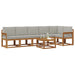 Set de canapele de exterior 7 pcs Gri natural și deschis - WALTI WALTI