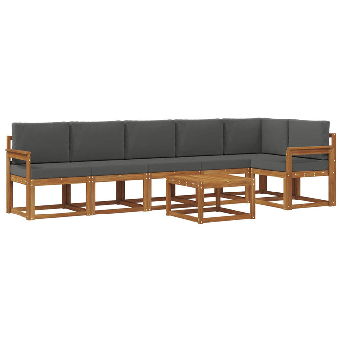Set de canapele de exterior cu pernă 7 pcs Natural și Antracit - WALTI WALTI