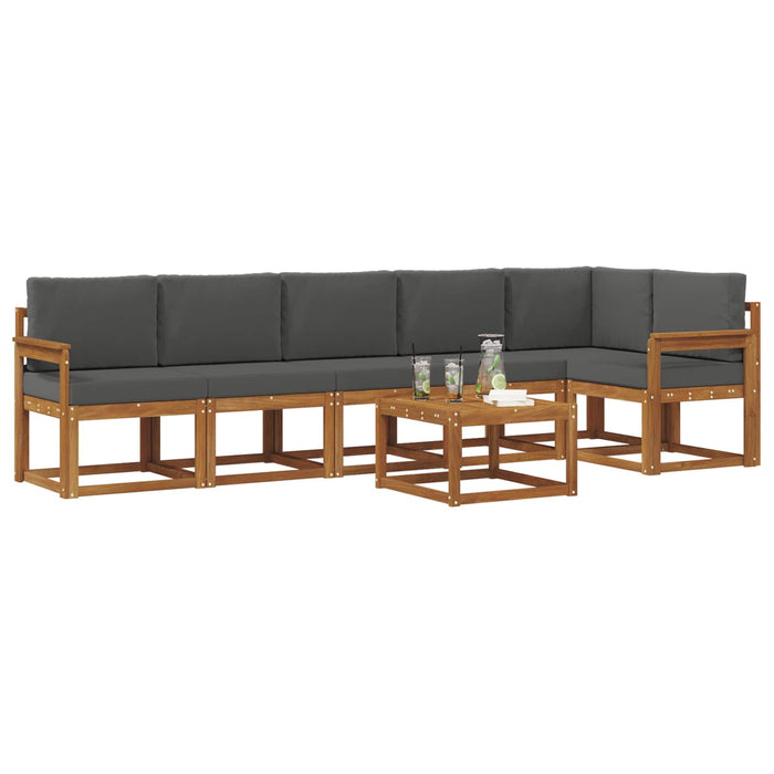 Set de canapele de exterior cu pernă 7 pcs Natural și Antracit - WALTI WALTI