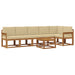 Set de canapele de exterior cu pernă 7 pcs Natural și Bej - WALTI WALTI