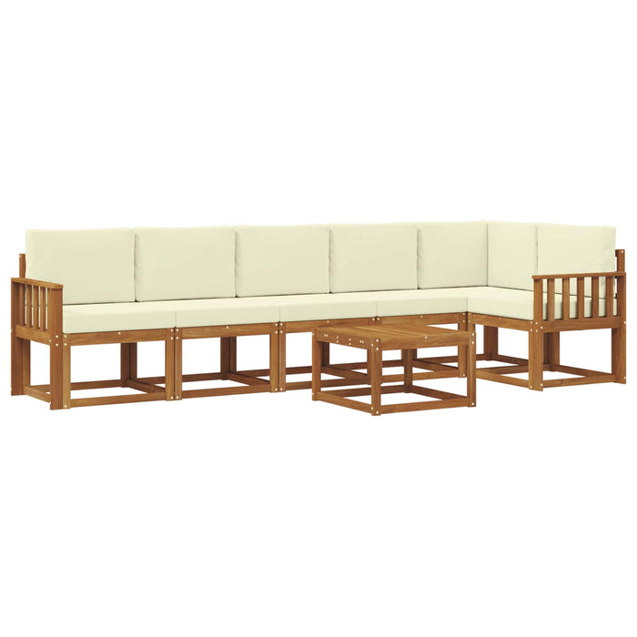 Set de canapele de exterior cu pernă 7 pcs Natural și Crem - WALTI WALTI