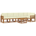 Set de canapele de exterior cu pernă 7 pcs Natural și Crem - WALTI WALTI