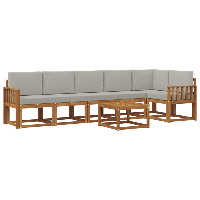 Set de canapele de exterior 7 pcs Gri natural și deschis - WALTI WALTI