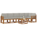 Set de canapele de exterior 7 pcs Gri natural și deschis - WALTI WALTI