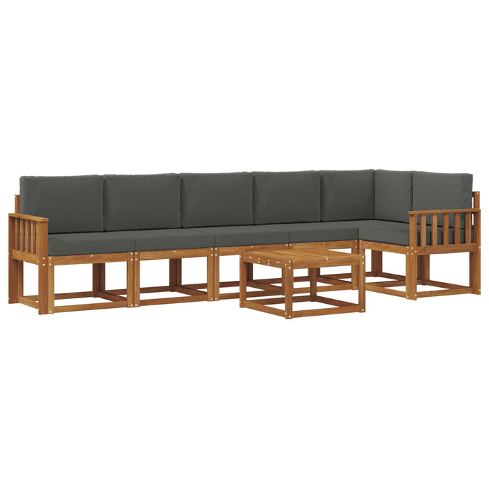 Set de canapele de exterior cu pernă 7 pcs Natural și Antracit - WALTI WALTI