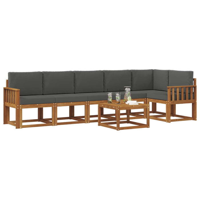 Set de canapele de exterior cu pernă 7 pcs Natural și Antracit - WALTI WALTI