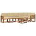 Set de canapele de exterior cu pernă 7 pcs Natural și Bej - WALTI WALTI