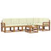 Set de canapele de exterior cu pernă 7 pcs Natural și Crem - WALTI WALTI
