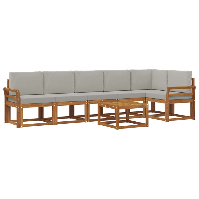 Set de canapele de exterior 7 pcs Gri natural și deschis - WALTI WALTI