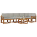 Set de canapele de exterior 7 pcs Gri natural și deschis - WALTI WALTI
