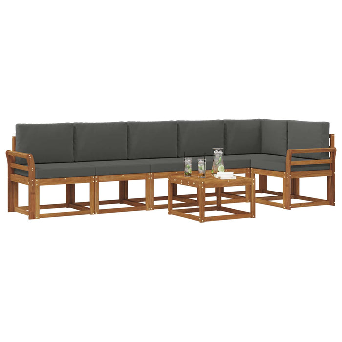 Set de canapele de exterior cu pernă 7 pcs Natural și Antracit - WALTI WALTI