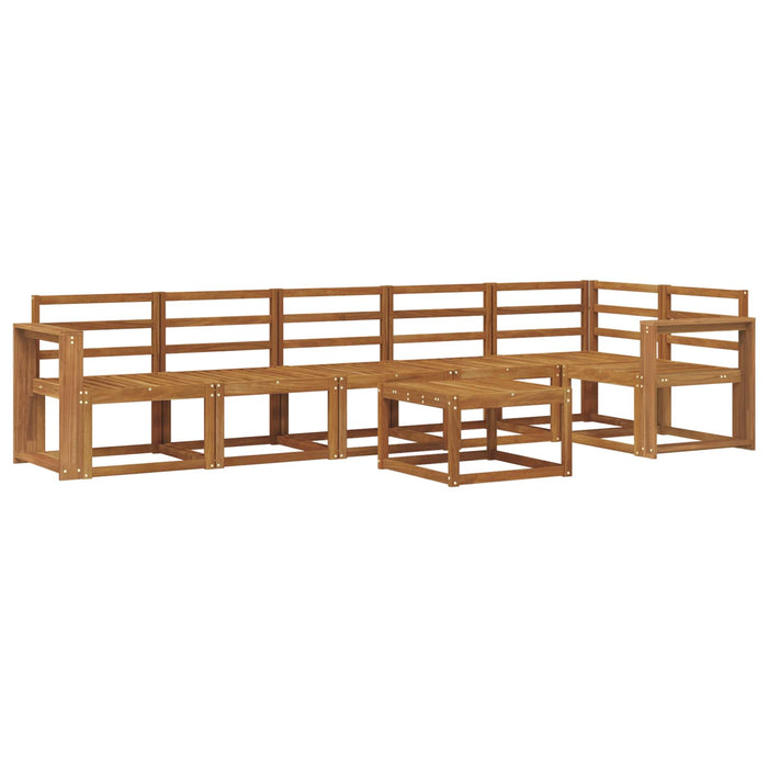 Set de canapele de exterior 7 buc. natural Lemn Solid de Acacia WALTI