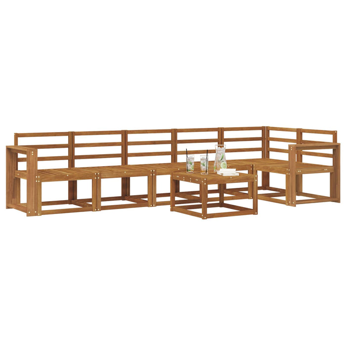 Set de canapele de exterior 7 buc. natural Lemn Solid de Acacia WALTI