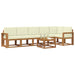 Set de canapele de exterior cu pernă 7 pcs Natural și Crem - WALTI WALTI