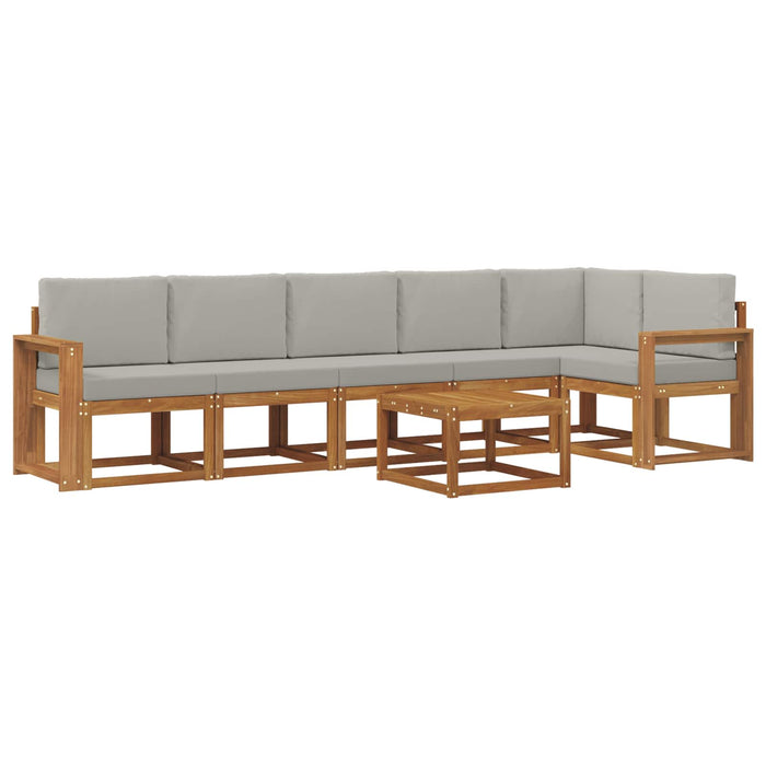Set de canapele de exterior 7 pcs Gri natural și deschis - WALTI WALTI