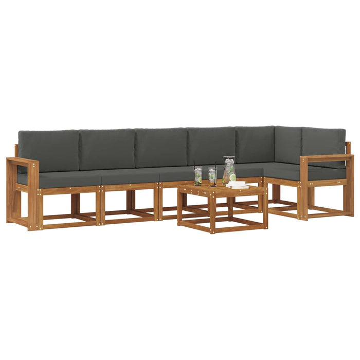 Set de canapele de exterior cu pernă 7 pcs Natural și Antracit - WALTI WALTI