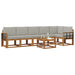 Set de canapele de exterior 7 pcs Gri natural și deschis - WALTI WALTI