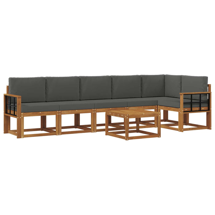 Set de canapele de exterior cu pernă 7 pcs Natural și Antracit - WALTI WALTI