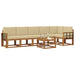 Set de canapele de exterior cu pernă 7 pcs Natural și Bej - WALTI WALTI
