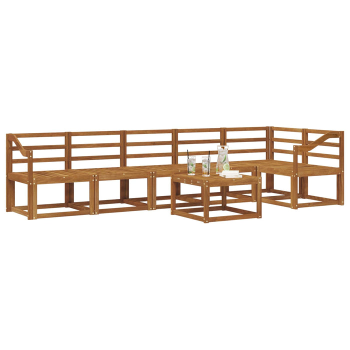 Set de canapele de exterior 7 pcs natural Lemn Solid de Acacia - WALTI WALTI