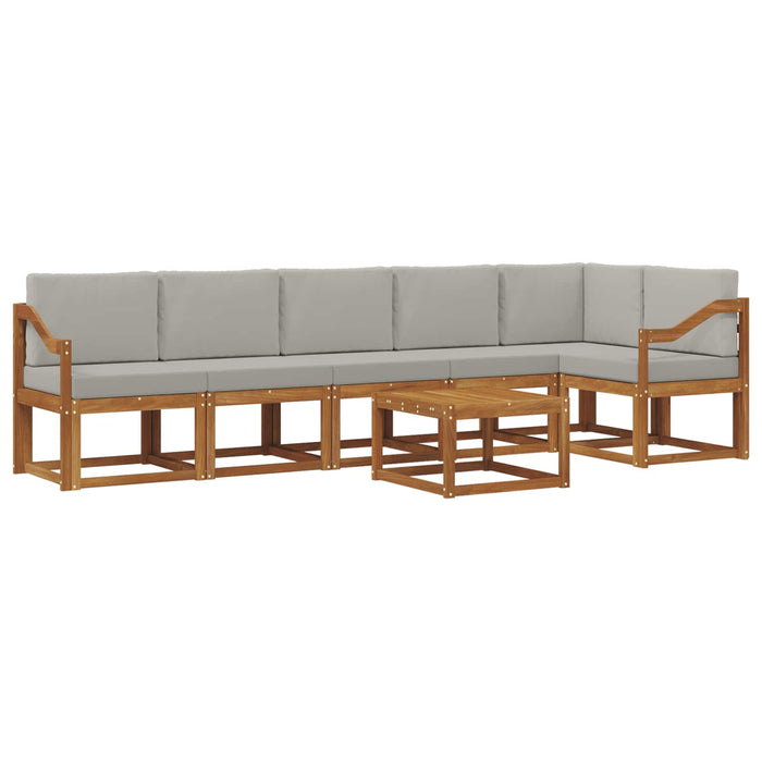 Set de canapele de exterior 7 pcs Gri natural și deschis - WALTI WALTI