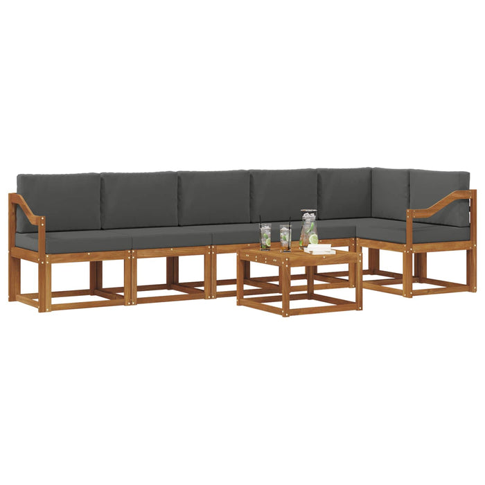 Set de canapele de exterior cu pernă 7 pcs Natural și Antracit - WALTI WALTI