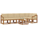 Set de canapele de exterior cu pernă 7 pcs Natural și Bej - WALTI WALTI