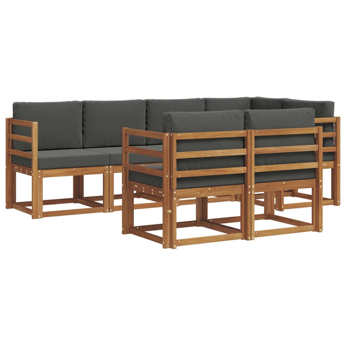 Set de canapele de exterior cu pernă 7 pcs Natural și Antracit - WALTI WALTI