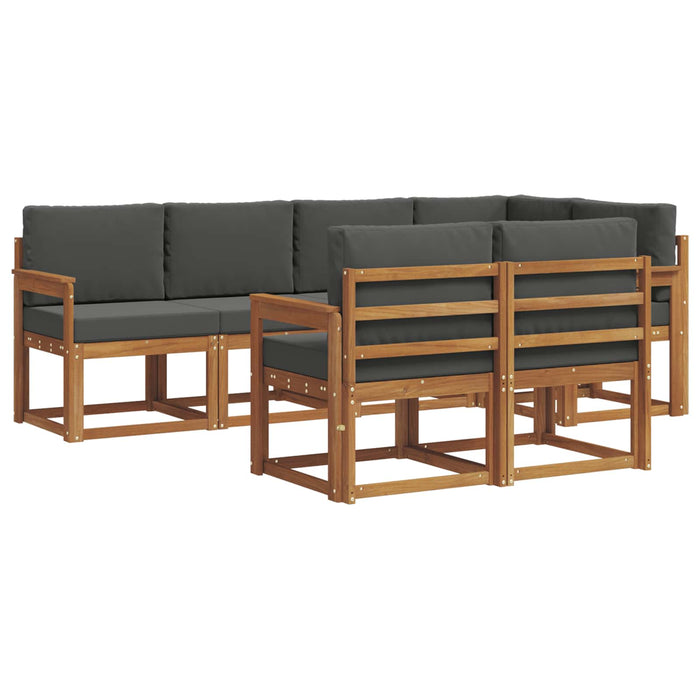 Set de canapele de exterior cu pernă 7 pcs Natural și Antracit - WALTI WALTI