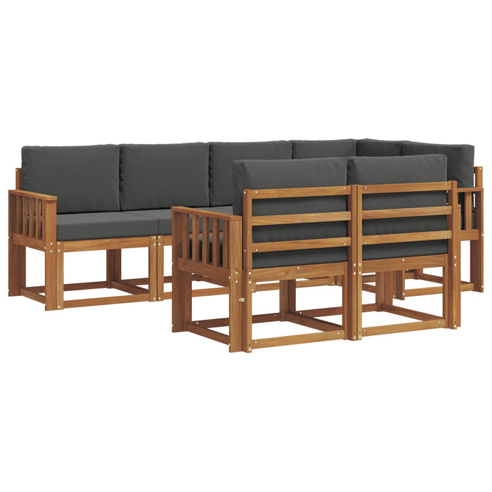 Set de canapele de exterior cu pernă 7 pcs Natural și Antracit - WALTI WALTI