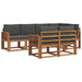 Set de canapele de exterior cu pernă 7 pcs Natural și Antracit - WALTI WALTI