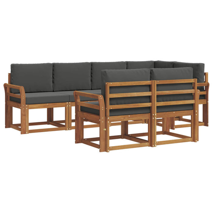 Set de canapele de exterior cu pernă 7 pcs Natural și Antracit - WALTI WALTI