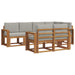 Set de canapele de exterior 7 pcs Gri natural și deschis - WALTI WALTI