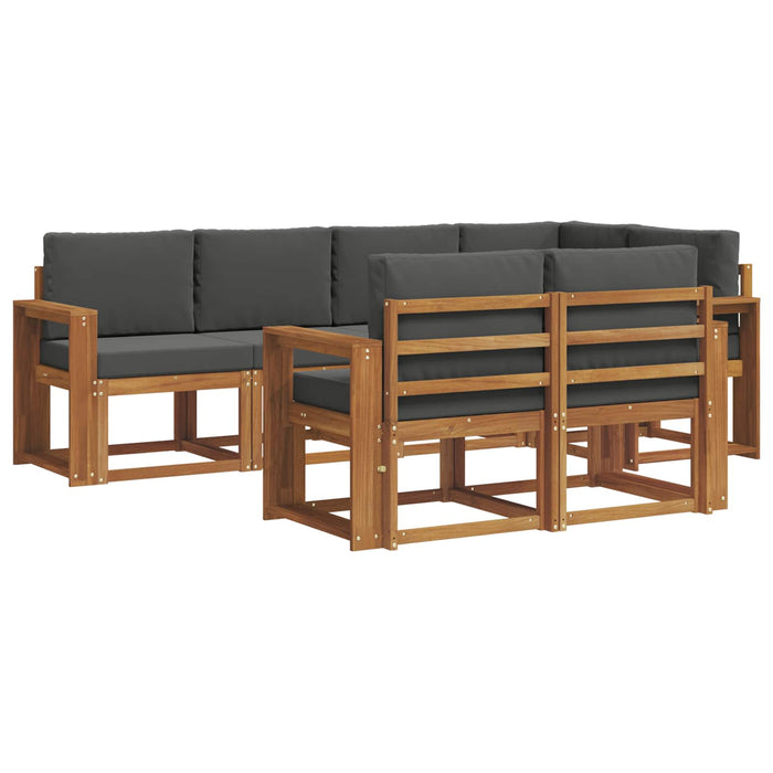 Set de canapele de exterior cu pernă 7 pcs Natural și Antracit - WALTI WALTI